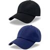Pummny 2 Pezzi Cappellino da Baseball in Cotone, Casual e Tinta Unita, Regolabile, Unisex