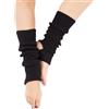 ZEACCT 1 Paia Scaldamuscoli Donna Ragazza, Scaldamuscoli, Calzini Yoga Donna Lavorati Maglia, Scaldamuscoli Maglia, Calzini Yoga Warmer Gamba, Ottimo per Lo Yoga, La Danza (Nero)