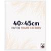 Dutch Frame Factory - Cornice 40x45 cm Bianco Lucente - Plastica | Vetro acrilico antiriflesso, Montaggio a parete, Adatta per foto, poster o puzzle, Made in Holland