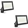 toobettp 2PCS 200W Faretto LED da Esterno, 20000LM 6000K Bianco Freddo Faretti | 288 Chip LED, Fascio 120°, IP66 Impermeabile, Dissipazione Calore, Faro LED Esterno per Parcheggi Giardino Garage Cortile