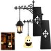 LuminaVerde 2 lampade di Halloween, lampade per libreria | Lampada Halloween, lampada libro fantasma, LED caldo, per libreria, angolo lettura e camera, supporto metallico gotico