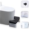 Couleurs Sedile da bagno, piano di seduta multifunzione rimovibile, gradino portatile per casa, bagno, sgabello da toilette accovacciato, pratico e compatto, robusto (nero)