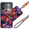 JEZSTHAI Cover Compatibile con VIVO Y28s 5G Custodia in Silicone TPU Morbido con Cordino/Laccio Tracolla Cellulare,Antiurto AntiGraffio Protettiva Bumper Case con Disegno Motivi,Cover*A09