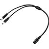 conecto, adattatore per connettore cilindrico, splitter a Y a bassa tensione, presa da 1 x 5,5 x 2,1 mm a 2 x 5,5 x 2,1 mm, 40 cm, nero