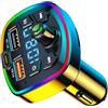 Generico Trasmettitore FM per auto - Adattatore per display a LED, adattatore per musica radio wireless a ricarica rapida a 2 porte, per viaggi su PC, telefono, radio per veicoli