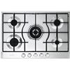 Delonghi De'Longhi SLF575LX piano cottura Acciaio inossidabile Da incasso 75 cm Gas 5 Fornello(i)