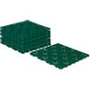 IDMarket - Set 10 pezzi piastrelle plastica pavimento giardino verdi 29,5x29,5 cm