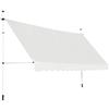 HOMASIS Tende da Sole per Esterno Estensibili, Protezione Solare Regolabile in Altezza, Tenda da Balcone senza Foratura, Tendalino Parasole con Manovella (Beige, 2M)