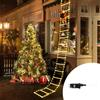 Wisdom Babbo Natale su scaletta luminosa 266 Led Bianco caldo e Bianco freddo dimmerabile con telecomando Wisdom