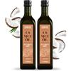 Monte Nativo MCT Olio C8 Monte Nativo 2x500 ml - Olio di cocco puro liquido - MCT olio C8 per una dieta cheto - senza ingredienti indesiderati - perfetto per caffè a prova di bollettino