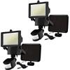 Lumisky Set di 2 faretti solari neri potenti pannelli solari deportati LED bianco COOPER BLACK H22cm con sensore di movimento orientabile