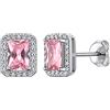 Suplight Orecchini Argento con Zirconia di Forma Cuore Orecchini Donna Argento 925 con Pietre Portafortuna 12 Mesi, Accessori Elegante con Confezione Regalo