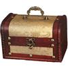 kowaku Scatola portagioielli Portatile in Legno Porta bigiotteria Vecchio Stile Scrigno del Tesoro per Soggiorno, tavolino Robusto e Delicato