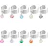 UNICRAFTALE Anello con ciondolo in acciaio inox per donna, regolabile con cuore in vetro, anello con ciondolo a forma di dito aperto per Capodanno e regali di Natale