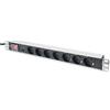 DIGITUS DN-95403 - Presa multipla 19 - 7 prese - 1U - Con protezione da sovraccarico e interruttore - 250VAC 50/60Hz - 16A - 4000W - Per armadi di rete e server da 19