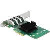 DeLOCK Scheda PCI Express x4 a 4 canali esterni USB3.0 Quad - Adattatore USB - PCIe 2,0 x4 a basso profilo - USB3.0 x 4 (89