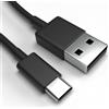 Goobay Cavo di ricarica USB-C per Blackview BV7000 Pro, colore nero, lunghezza 3 metri