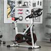 SUGIFT Ergometro da camera con resistenza magnetica silenziosa, cyclette in acciaio con display LCD, bianco-nero | 103x53x114 cm | volano da 8 kg | fino a 120 kg