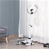 SUGIFT Cyclette stepper per allenamento completo del corpo, stepper a colonna con altezza regolabile, sistema idraulico, colore bianco | 55 x 53 x 118-128 cm | acciaio e ABS | monitor LCD