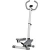 SUGIFT Cyclette stepper per allenamento completo del corpo, stepper a colonna con altezza regolabile, sistema idraulico, colore bianco | 55 x 53 x 118-128 cm | acciaio e ABS | monitor LCD