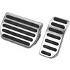 A ABSOPRO Kit Copertura Pedali 2pz Per Volvo XC60 10-17 | Materiale:Alluminio E Gomma, Colore:Nero E Argento, Dim:10x4.5Cm, 10.2x7Cm, Per Volvo S6011-18, V6013-18, S8009-16, Non OEM