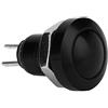 Qiilu Auto Interruttori a pulsante, 1A 24V 8mm Mini auto impermeabile pulsante momentaneo interruttore di alimentazione in lega di zinco-alluminio （nero）