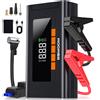 BIUBLE Avviatore di Emergenza per Auto 1500A con Compressore d'Aria, Alimentatore di Emergenza 2in1, Pompa Digitale per Pneumatici 150PSI, Compressore d'Aria, Power Bank, Caricabatterie Portatile, Avviatore