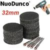 NuoDunco Dischi abrasivi da taglio da 32 mm con mandrino, 11/21/54/104 pezzi, mola per accessori Dremel, lama per sega rotante per taglio metalli