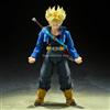 Bandai Anime Dragon Ball Z Figure Shf Super Saiyan Trunks Action Figure Collection Modello 15 cm Future Boy Torankusu Giocattoli mobili Regali