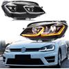 xunder Fari a LED per Volkswagen VW Golf 7 Golf VII 2013-2017 Proiettore TSI TDI Gruppo lampade anteriori E-Mark [Non adatto per GTI/GTD/R]