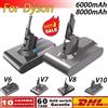 Batteria Ricaricabile da 8000mAh per Dyson V6 V7 V8 V10, Batteria per Aspirapolvere SV10 SV11 SV12 SV09, Batteria DC58 per Sony