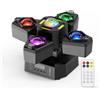 Datewink 70W RGBW Faro a Testa Mobile a 4 Bracci con Effetto Sfera Magica, Luci Sceniche con Effetto Strobo, Telecomando DMX512 per DJ, Discoteca, Nightclub, Feste