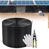 NONE Rete anti-piccioncini per pannelli solari 20cm x 30m, in filo d'acciaio zincato rivestito, con 100 ganci a forma di J e clip, protezione robusta e antiruggine per sistemi solari, rete tagliabile per