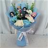 Bandai Nuovo Ciondolo a Forma di Bouquet Anime Naruto, Giocattoli con Bambole di Kakashi e Naruto con Rose, Regalo per San Valentino, Natale, Feste e Lauree