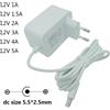 JUNCHEN Alimentatore 12V 3A Bianco, 1A 1.5A 2A 3A 4A 5A, Fonte 12V3A 36W, Alimentatore 12V 3A Bianco 1.5A 5.5x2.5mm 12V 5A