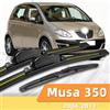 pinmoap Adatto per Lancia Musa 350 2004-2013 Tergicristalli anteriori e posteriori Accessori durevoli per parabrezza auto 2005 2010 2012