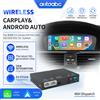 AUTOABC Interfaccia Wireless Apple CarPlay e Adattatore Android Auto per Sistema BMW CIC Serie 3 5 E90 E91 E92 E93 E60 E61 2008-2013, Supporta AirPlay MirrorLink Navigazione