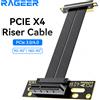 RAGEER Cavo Riser RAGEER PCIe 4.0 X4, Alta Velocità di Trasmissione e Stabilità per Adattatori di Chassis Server, Schede, ecc. Riser 180-90/90-90