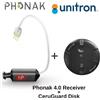 tindodo Ricevitore Phonak Unitron Taglia 1 + 1 Confezione CeruGuard Wax Guard per Apparecchio Acustico RIC, Ricevitore di Ricambio SDS 4.0, Cavo RIC Standard