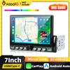 Podofo Autoradio 1Din con Carplay Wireless e Android Auto, FM, Retroilluminazione Colorata, Effetti Sonori EQ, Mirror Link, Lettore Multimediale Universale per Auto