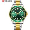 CURREN Nuova Serie Green Water Ghost, Orologi di Lusso di Alta Gamma, Orologio Automatico da Uomo, Tutto in Acciaio, Impermeabile, Orologio al Quarzo, Regalo