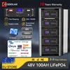 NONE ECGSOLAX Batteria Solare al Litio Ferro Fosfato 51.2V 100Ah 48V 5.12kWh 16S 100A con BMS Integrato 6000+ Cicli Profondi Compatibile con Inverter Solari Magazzino Locale UE