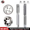 xcan Set di rubinetti e matrici a destra da 2 pezzi per punta da trapano con filettatura a vite HSS in metallo M3 M4 M5 M6 M7 M8 M9 M10 M12 M14 M15