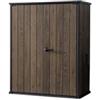 Keter Portattrezzi multiuso keter vertical shed walnut in resina effetto legno 140x73,6x170,4 cm