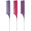 Zhcwldmi Set di 3 pettini per ciocche, pettine a stelo, pettine professionale, pettine per ciocche, set per balayage, colore per parrucchieri e per evidenziare