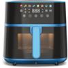 Tognana Iridea, Friggitrice ad aria 6L, doppia resistenza, display digitale, timer, 80-200°C, finestra, 1700W, Carta da Zucchero