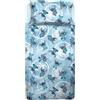 HERMET Completo Letto 1 Piazza Stitch Azzurro