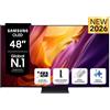 Samsung OLED AI TV 48" QE48S95HAEXZT 4K, Processore NQ4 AI Gen3, 4K AI Upscaling Pro, Glare Free, OLED HDR Pro, Motion Xcelerator 165Hz, Dolby Atmos & OTS, Laser Slim Design, Vision AI Smart TV, 2026