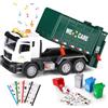 kramow Camion Spazzatura Giocattolo,Assemblare Camion Giocattolo per bambini,Luci e Suoni con Trapano,Regalo per Bambini 3 4 5 Anni Ragazzi Ragazze, Verde