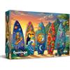 Trefl Flamingo by Trefl, Avventure estive tra le onde - Puzzle da 400 pezzi | Puzzle fai da te, motivi di tendenza, design colorato, per adulti e bambini dai 10 anni in su